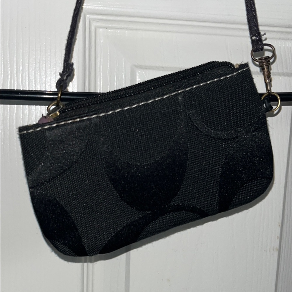 Coach Black Wristlet Clutch